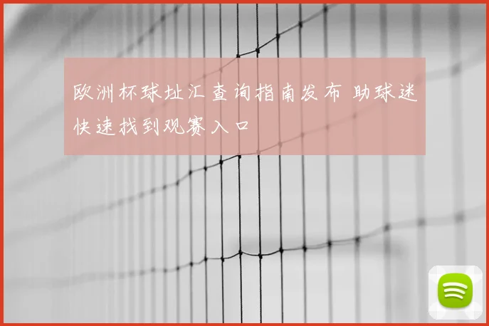 欧洲杯球址汇查询指南发布 助球迷快速找到观赛入口